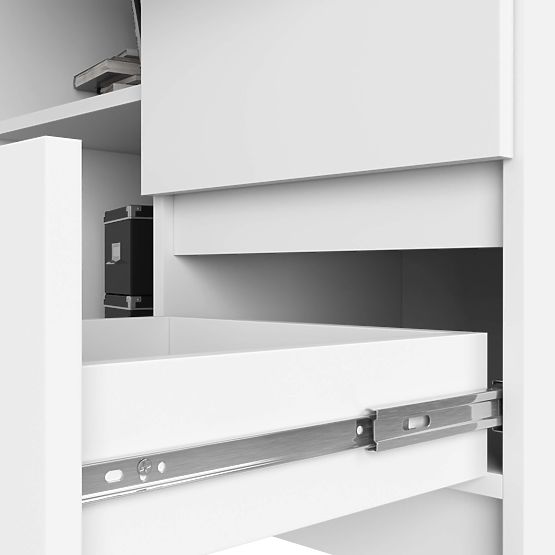 SAROKASZTAL B16 124 cm JOBB 3 FIÓK FEHÉR