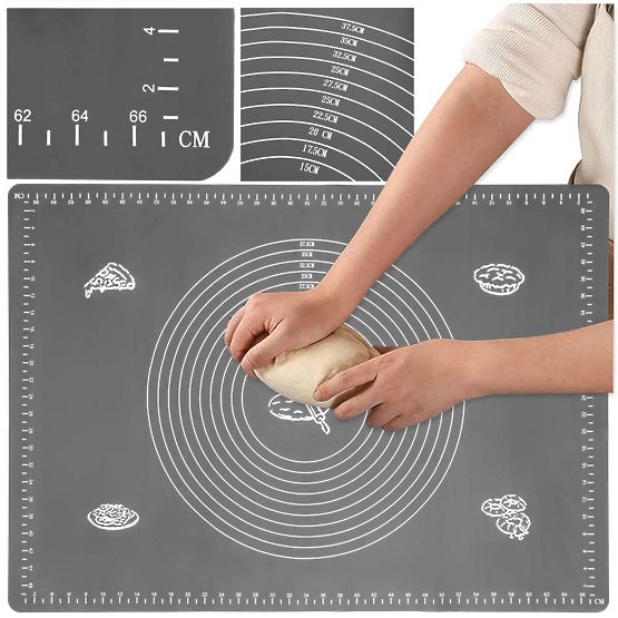 SELMA grafitszínű szilikon munkalap 70x50 cm