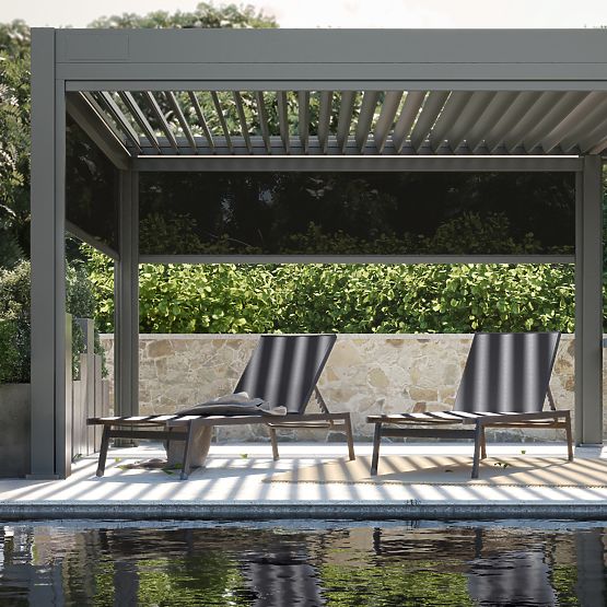 Shelly állítható kerti nyugágy, alumínium, grafit