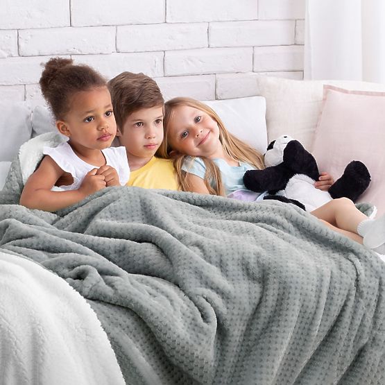 SHLEEPY ágytakaró szürke színben, klasszikus stílusú, jacquard mintával, 220x240