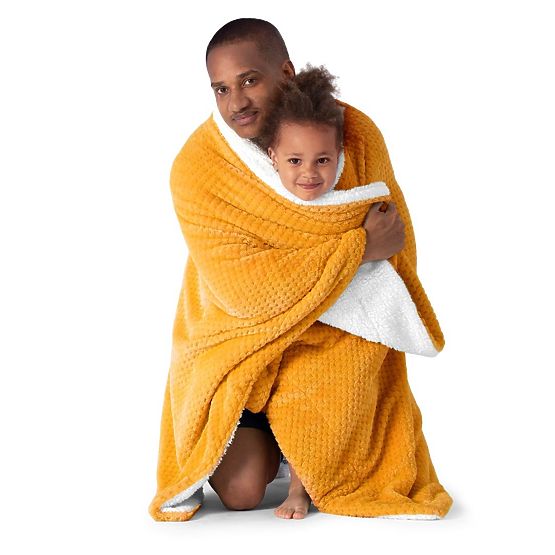 SHLEEPY narancssárga ágytakaró jacquard mintával, klasszikus stílus, 170x210