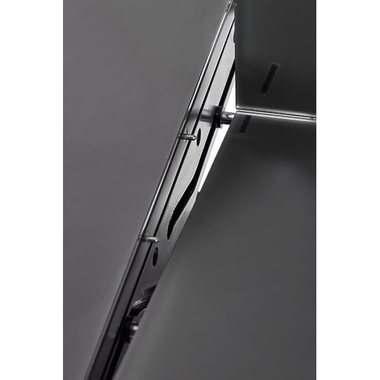 SILVESTRO kinyitható asztal lap - sötétszürke, láb - fekete