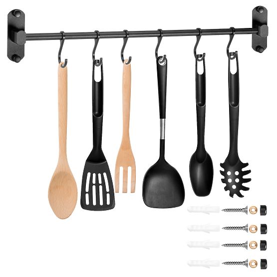 SIVAS fekete konyhai és fürdőszobai reling