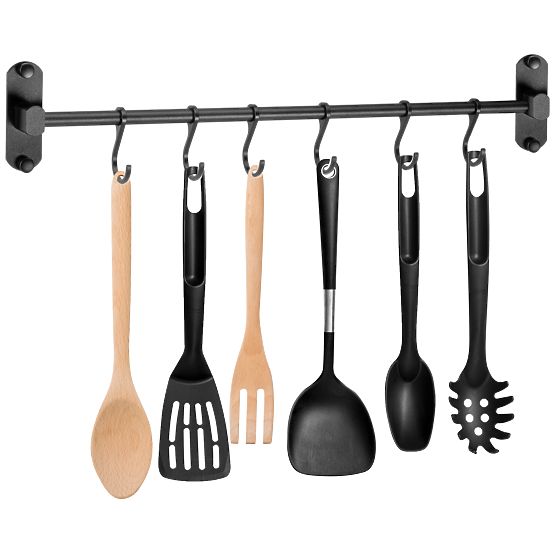 SIVAS fekete konyhai és fürdőszobai reling