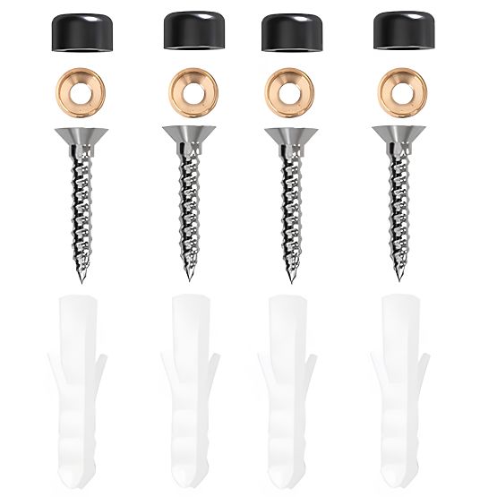 SIVAS fekete konyhai és fürdőszobai reling