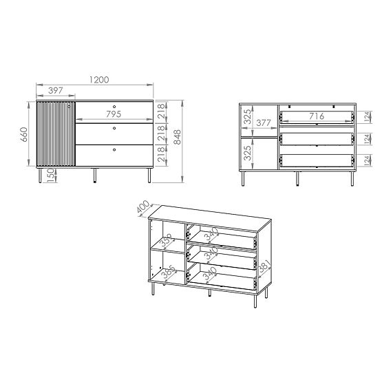 Sophie kisebb komód - bézs