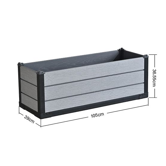 Stílusos kerti virágtartó Növénytartó Téglalap alakú virágtartó 105x39x36,55 cm
