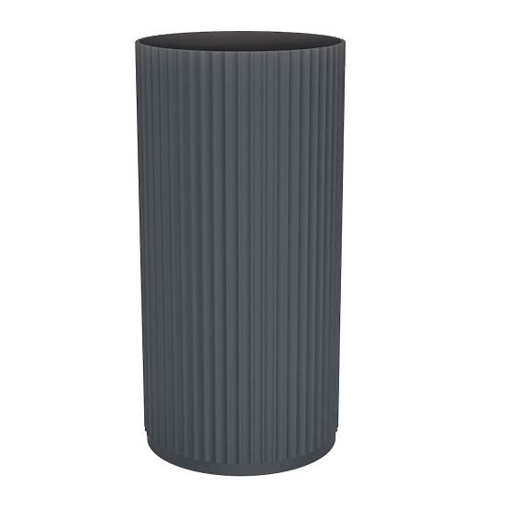 Szabadon álló Ciriola mosdó, kompozit, 45x90 cm, sötétszürke, bordázott