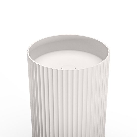 Szabadon álló Ciriola mosdókagyló, kompozit, 45x90 cm, fehér, bordázott