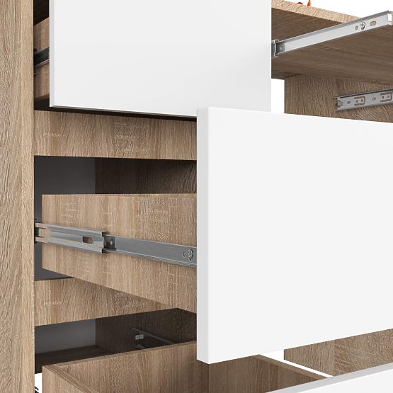 SZÁMÍTÓGÉPASZTAL A-6 90 cm BALOS PK SONOMA / FEHÉR