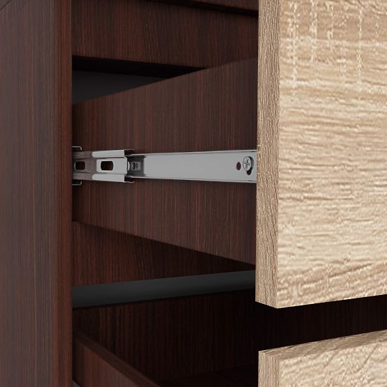 SZEKRÉNY S 90 cm 2 AJTÓ 2 FIÓK PK WENGE / SONOMA