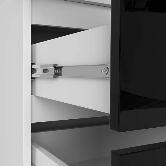 SZEKRÉNY S90 2D 2SZ CLP PK FEKETE FÉNYES