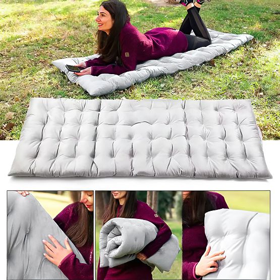 Szürke kerti nyugágy párna 145 x 52 cm ModernHome