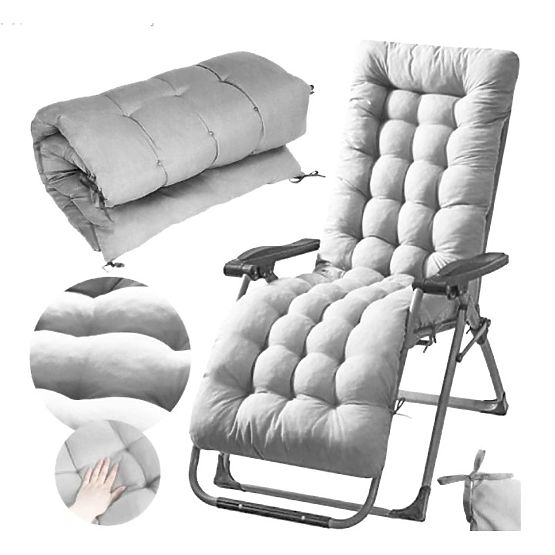 Szürke kerti nyugágy párna 145 x 52 cm ModernHome