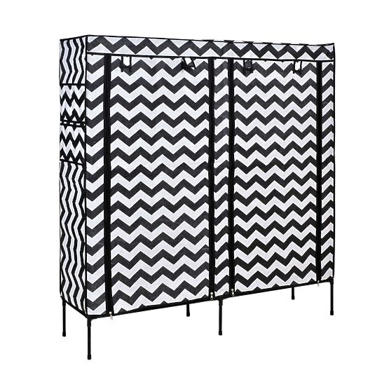 Textil cipőszekrény Gabi - zebra