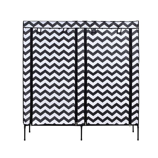 Textil cipőszekrény Gabi - zebra