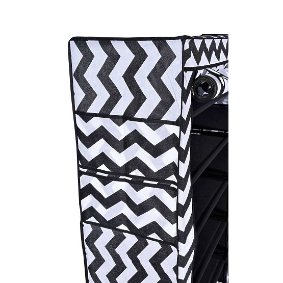 Textil cipőszekrény Gabi - zebra