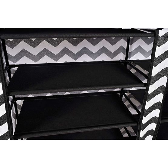 Textil cipőszekrény Gabi - zebra