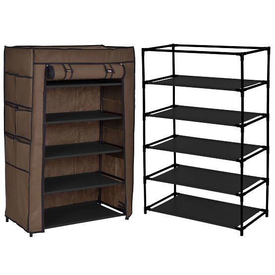 Textil cipőtároló Mona sötétbarna