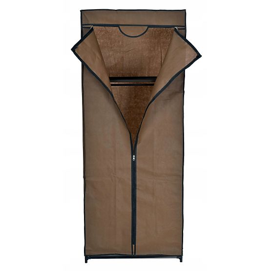 Textil szekrény polccal Fela - sötétbarna