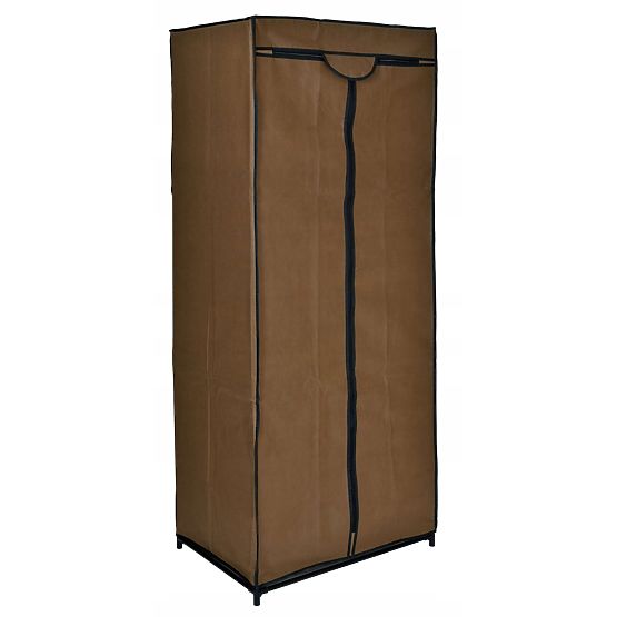 Textil szekrény polccal Fela - sötétbarna