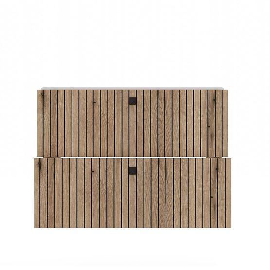 TIGO 80 2S FÜRDŐSZOBAI MOSDÓSZEKRÉNY EVOKE TÖLGY BARÁZDAZOTT ELŐLAPPAL + MOSDÓVAL