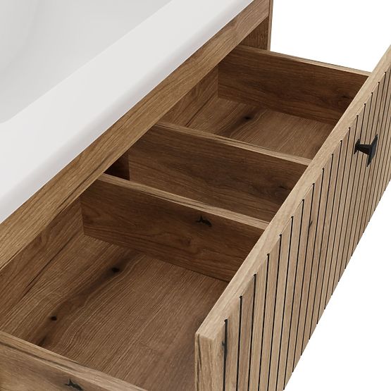 TIGO 80 2S FÜRDŐSZOBAI MOSDÓSZEKRÉNY EVOKE TÖLGY BARÁZDAZOTT ELŐLAPPAL + MOSDÓVAL