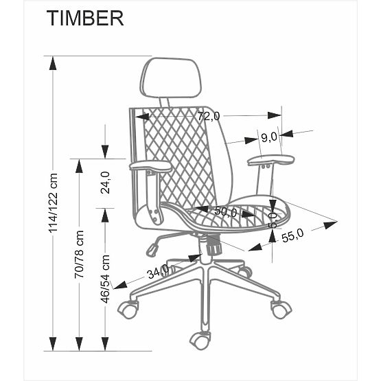 TIMBER irodai szék dió/fekete