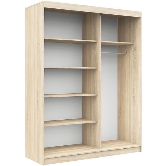 TOLÓSZEKRÉNY 150cm CLP SONOMA / FEHÉR