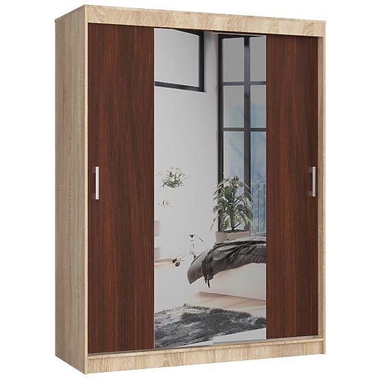 TOLÓSZEKRÉNY 150cm CLP SONOMA / WENGE