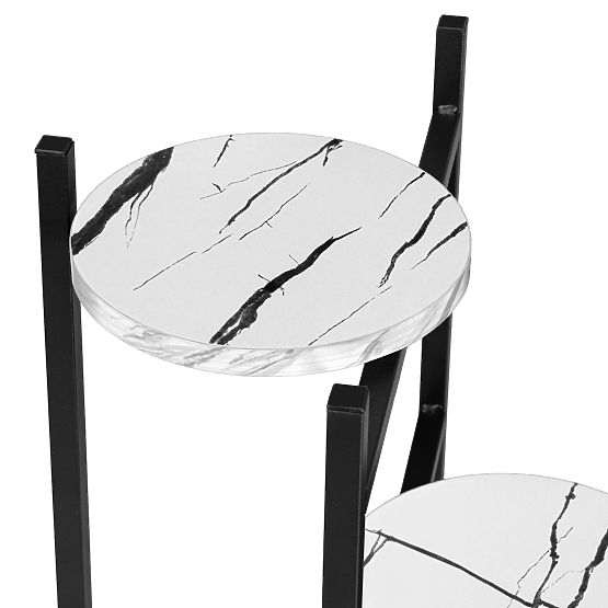 TRETORRI fehér márvány fém virágtartó