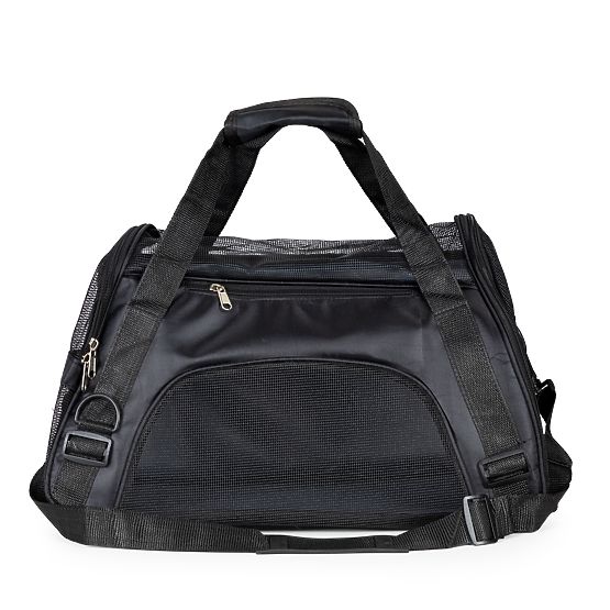 Utazó állatszállító táska macskának, kutyának, fekete