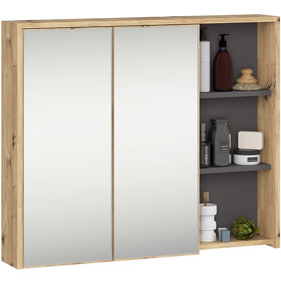 VAMI FÜGGŐ FÜRDŐSZOBAI BÚTOR SZETT ARTISAN TÖLGY / GRAFIT SZÜRKE