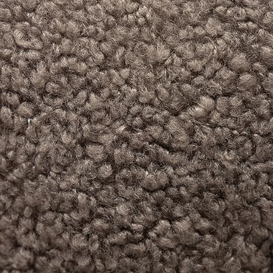 Venezia relaxációs fotel cappuccino színben, forgó talppal, boucle, lekerekített formák