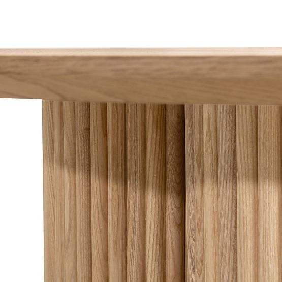 Vesby kerek dohányzóasztal 100 cm, természetes tölgy, kőris, lamellák