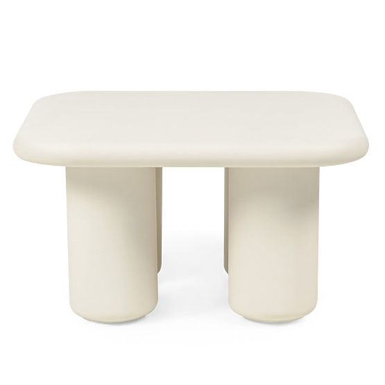 Vibonis kerti asztal 70 cm, négyzet alakú, cement, világos bézs
