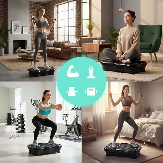 Vibrációs platform cellulitisz ellen masszázs készülék expanderrel + távirányítóval ModernHome
