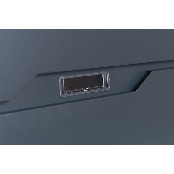 Vidar antracit levélszekrény feliratokkal