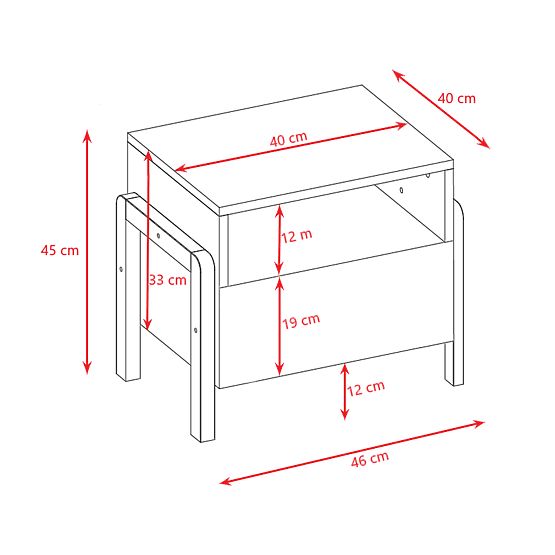 Viktor éjjeliszekrény - fehér