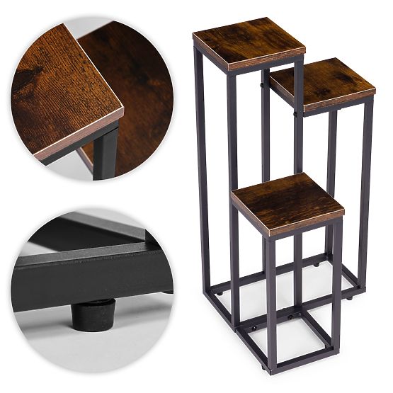 Virágállvány 3 polccal loft ModernHome