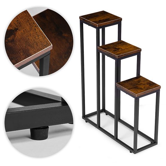 Virágállvány 3 polccal loft ModernHome