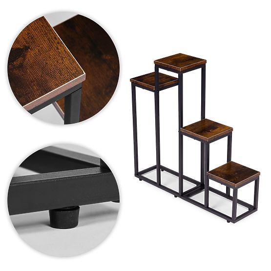 Virágállvány 4 polccal loft ModernHome