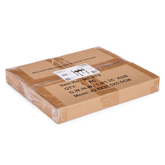 Virágállvány, dekoráció, 2 szintes, fekete, ModernHome