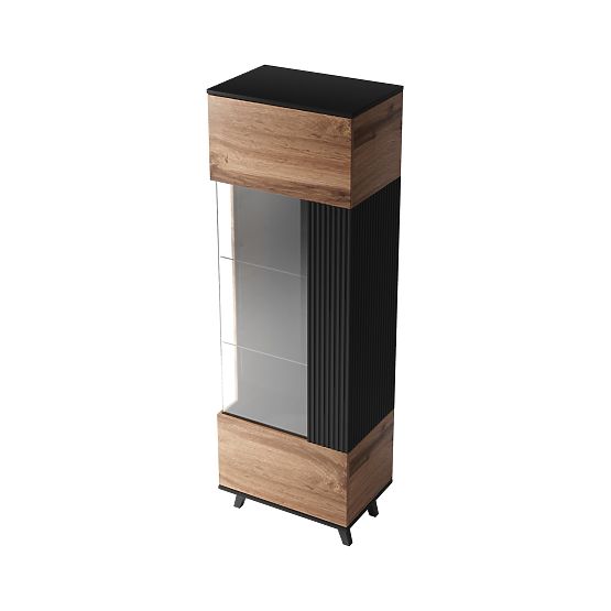 Vitrin RANDOM W-1 - Wotan Tölgy/Fekete