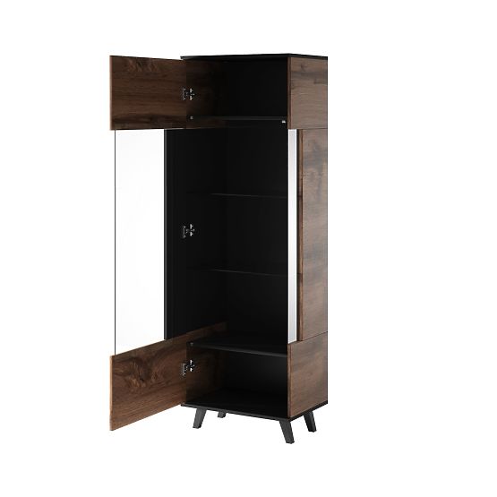 Vitrin RANDOM W-1 - Wotan Tölgy/Fekete