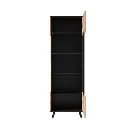 Vitrin RANDOM W-1 - Wotan Tölgy/Fekete