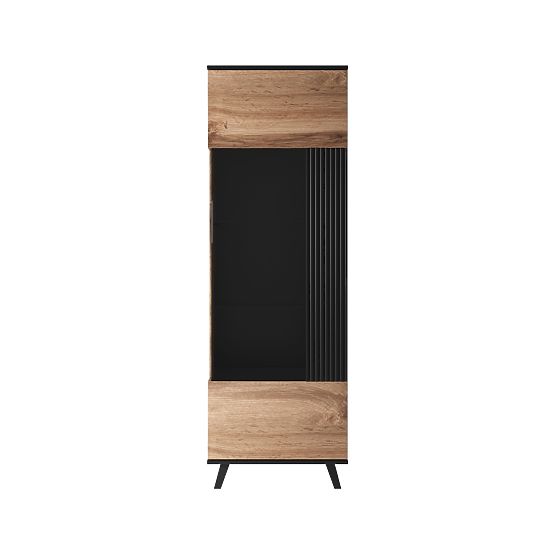 Vitrin RANDOM W-1 - Wotan Tölgy/Fekete