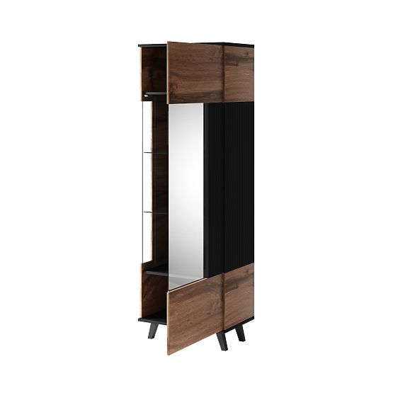 Vitrin RANDOM W-1 - Wotan Tölgy/Fekete