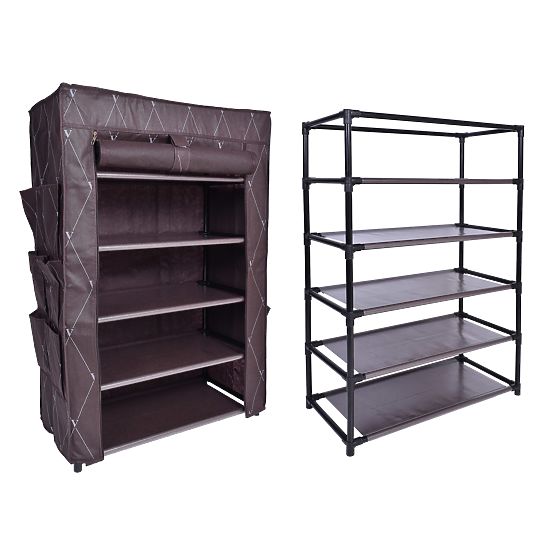 Vitto textil cipőtartó szekrény - barna