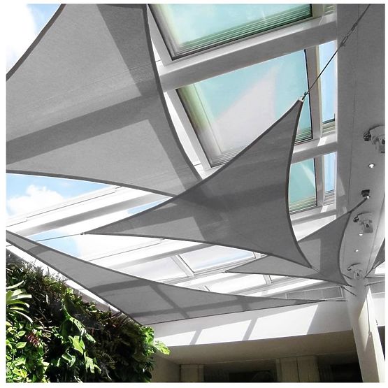 Vízálló napvitorla tető 5x5x5m ModernHome - szürke